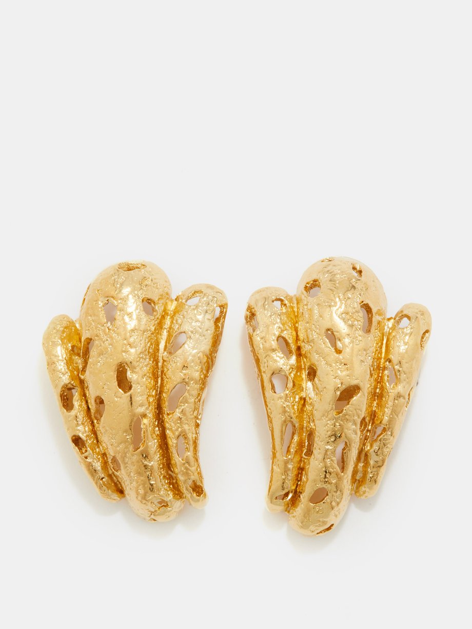 Paola Sighinolfi Lira gold-plated earrings