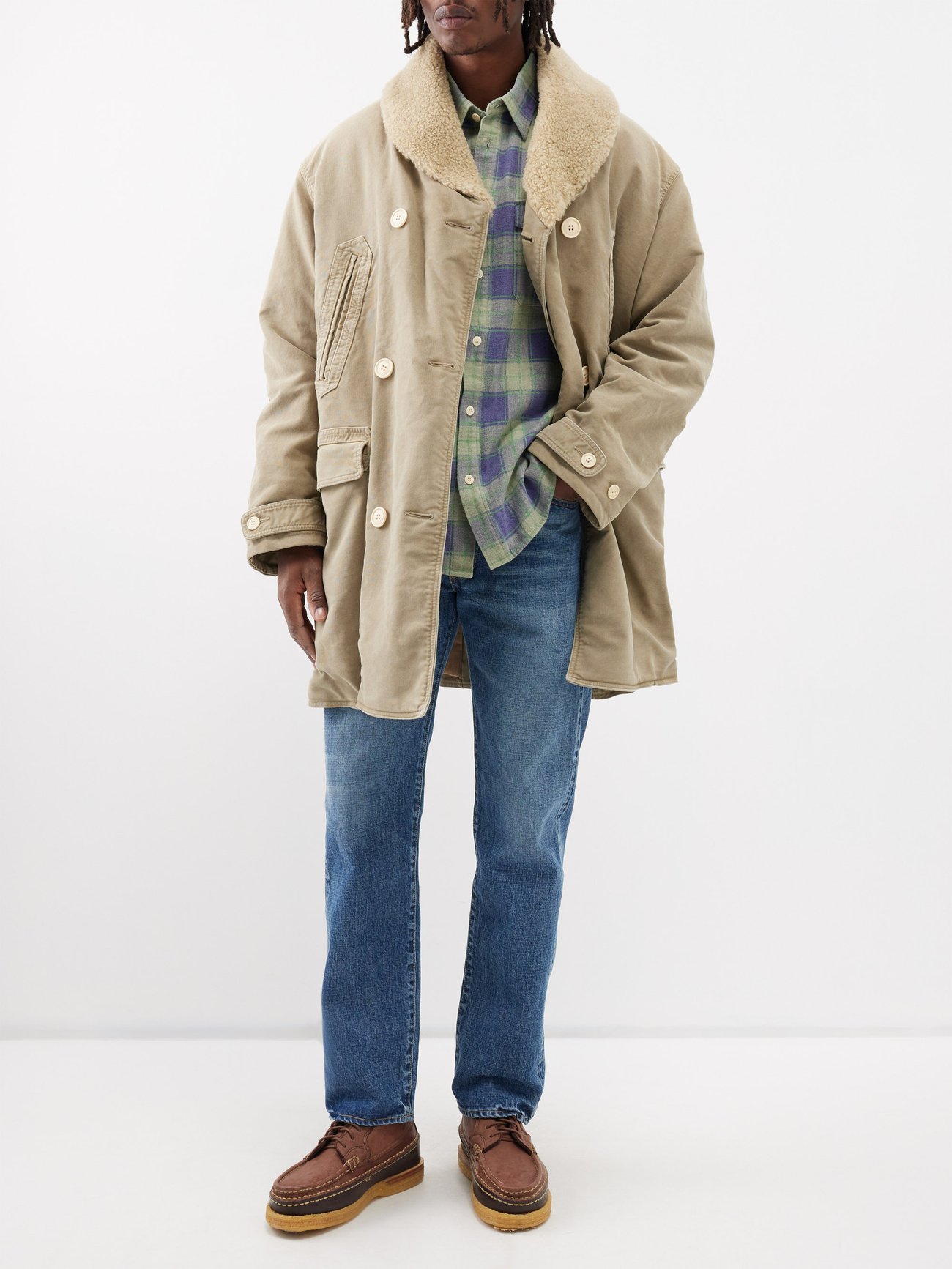 高い品質 ジャケット・アウター VISVIM NAVY P.COAT FURLONG 