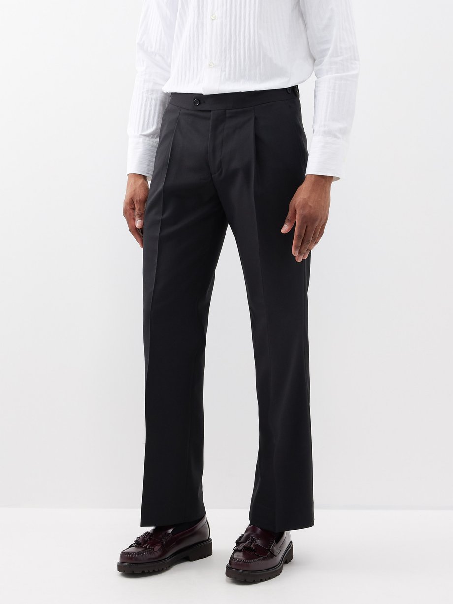 Buy Hiltl Men Black Solid Slim-Fit Trousers Online - 773342 | The Collective
