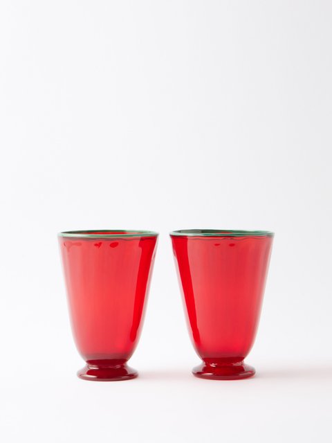 Orange Set of two Rainbow glasses, La DoubleJ