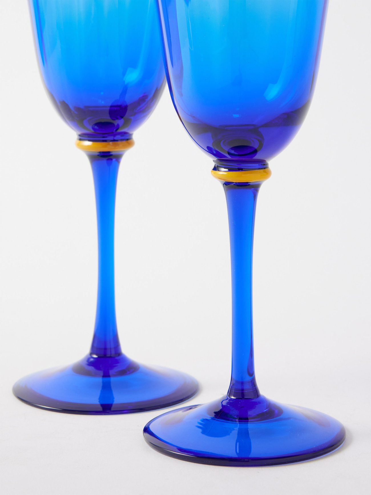 Blue X Salviati set of two wine glasses, La DoubleJ