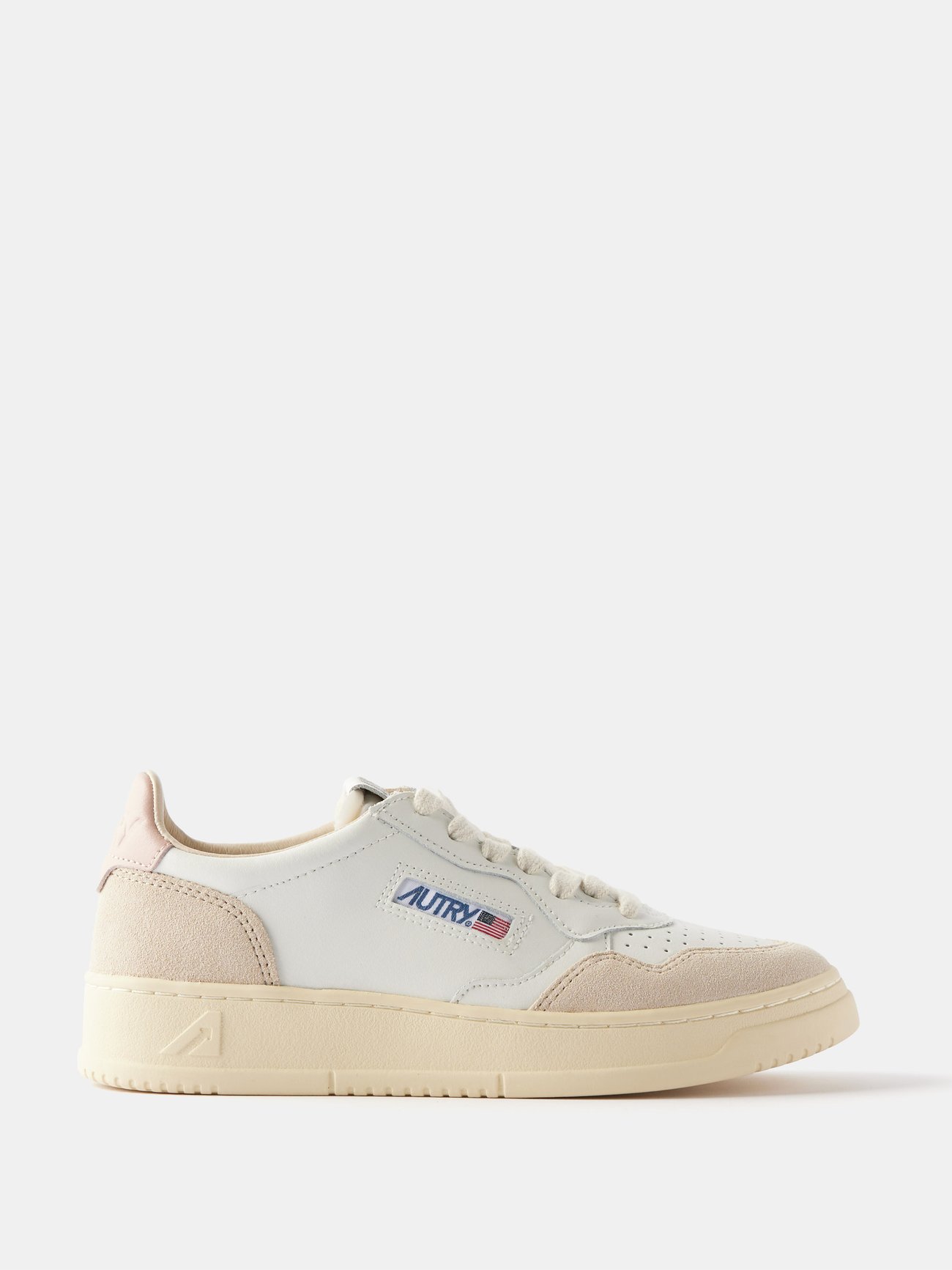 White Medalist leather and suede trainers | Autry | MATCHES UK