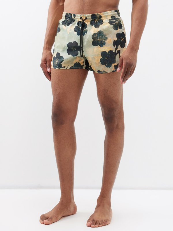 Commas Floral-print swim shorts