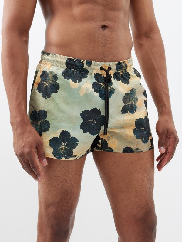 Commas Floral-print swim shorts