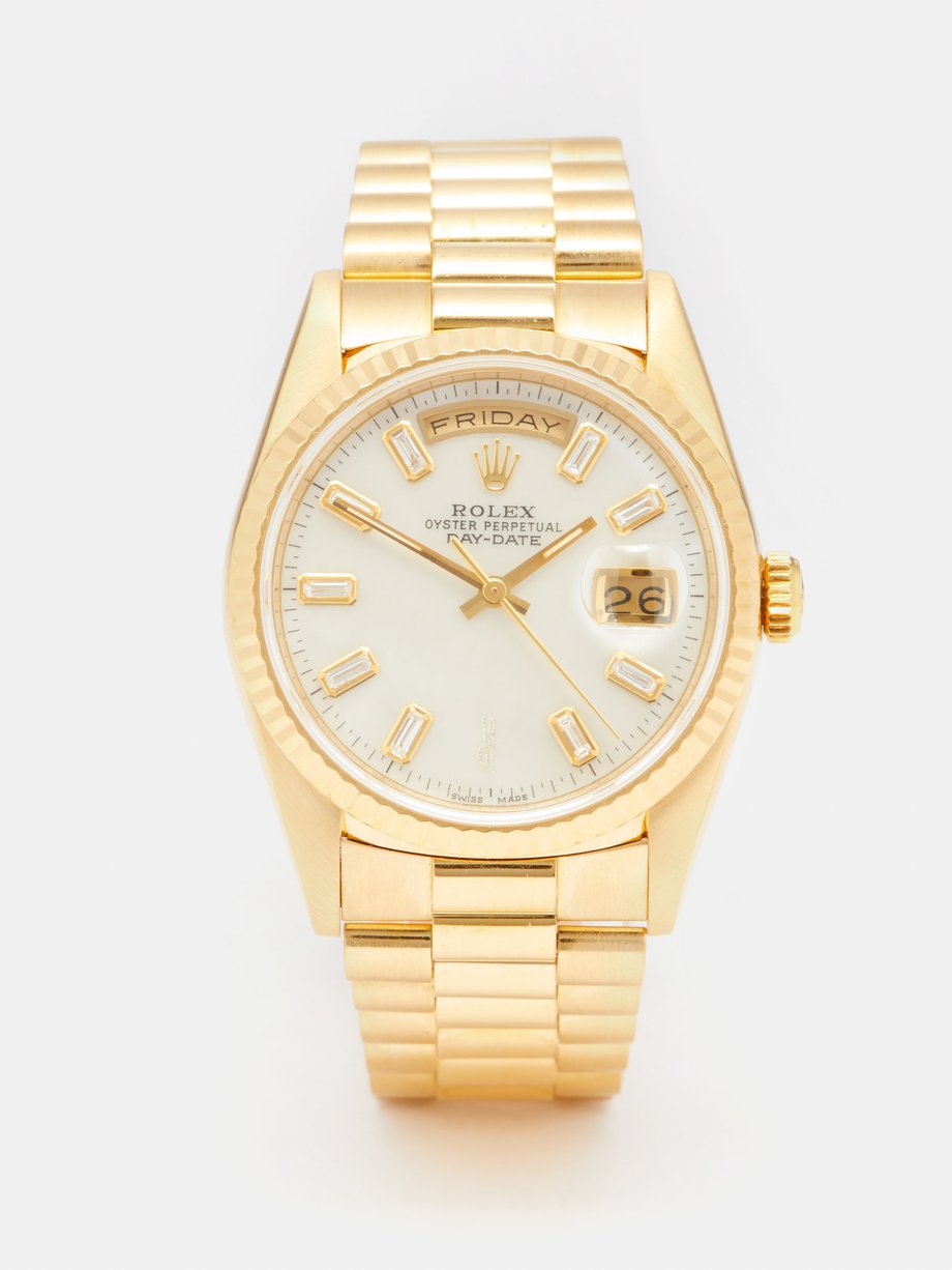 Certifikat Farvel Metafor Gold Vintage Rolex Day-Date 36mm diamond & gold watch | Jacquie Aiche |  MATCHESFASHION US