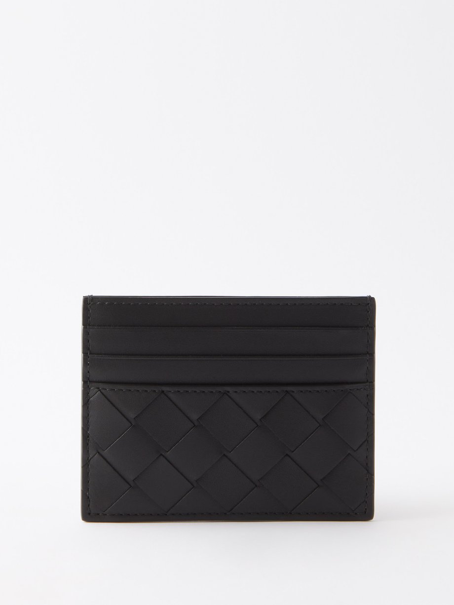 Black Intrecciato-leather cardholder | Bottega Veneta | MATCHESFASHION UK