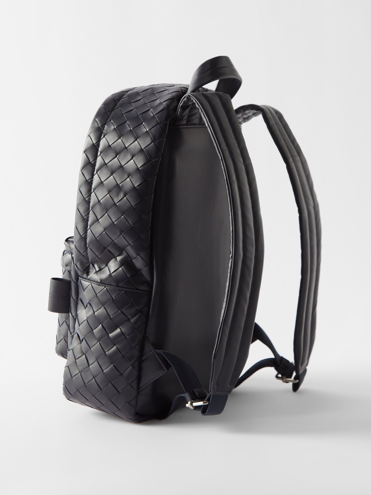 Bottega Veneta Intrecciato Leather Backpack/Rucksack Black