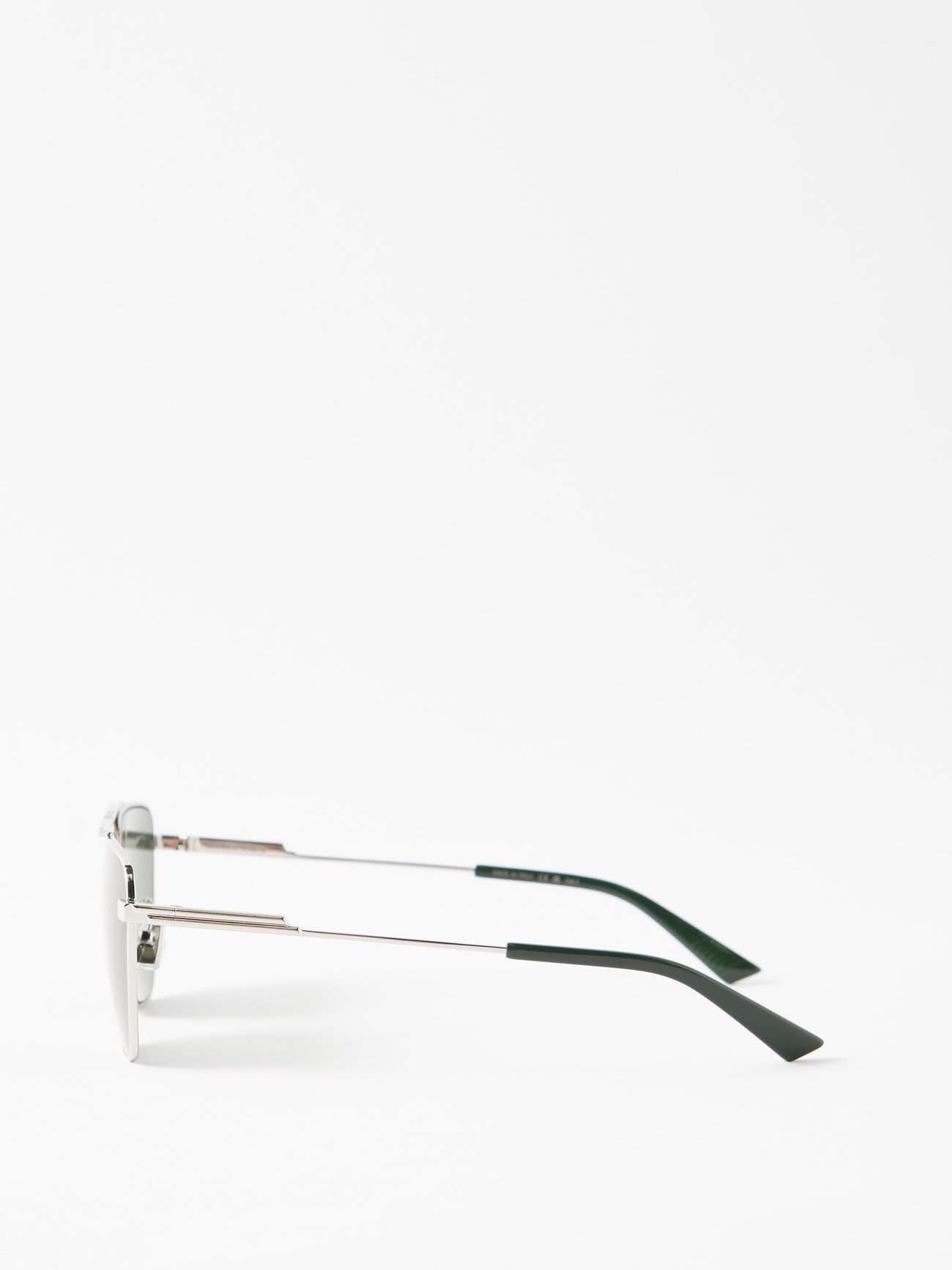 Bottega Veneta Aviator Classic Sunglasses Silver (640225V44501456) in Metal  - US