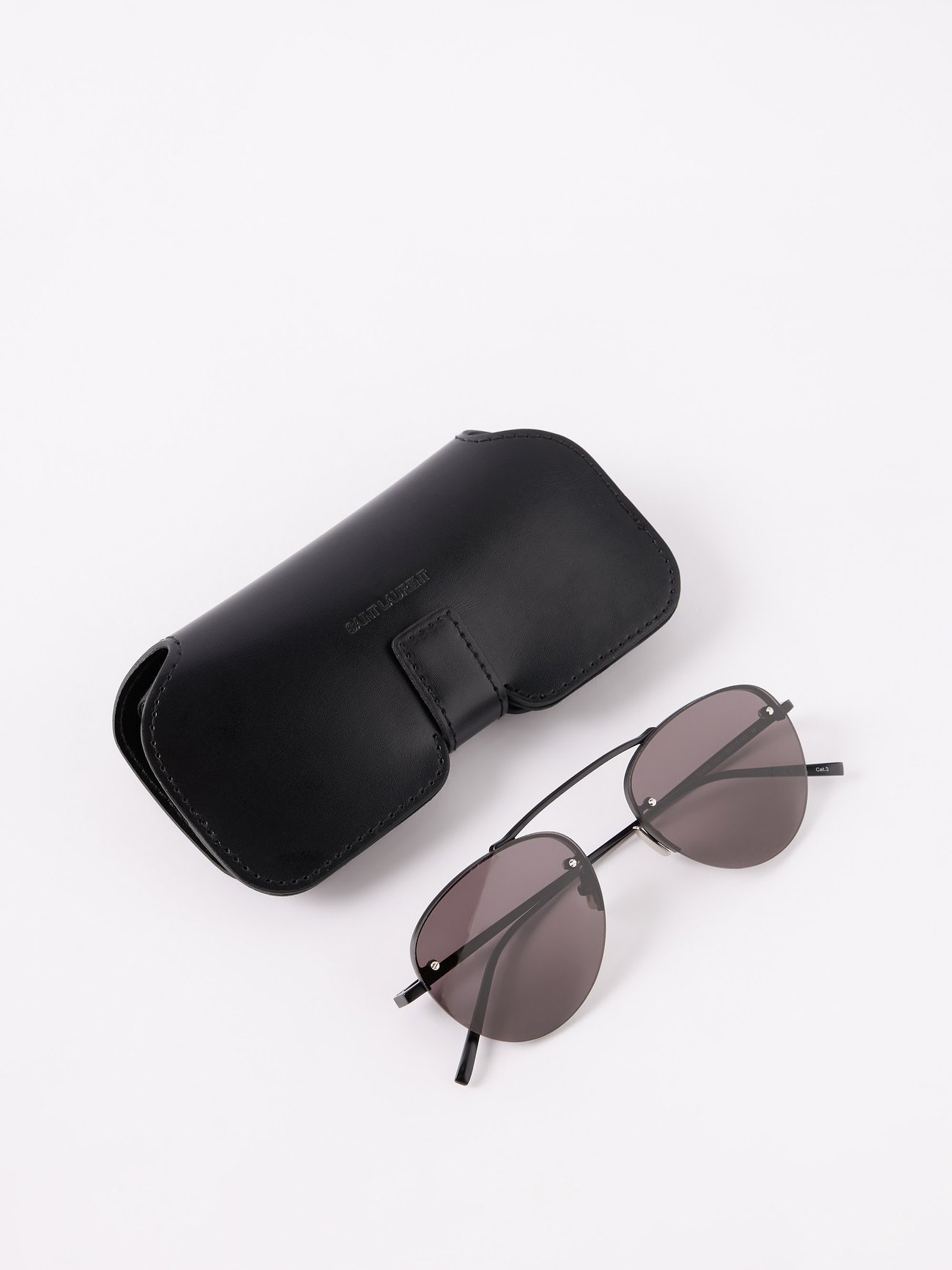 SL 575 Aviator Sunglasses in Black - Saint Laurent