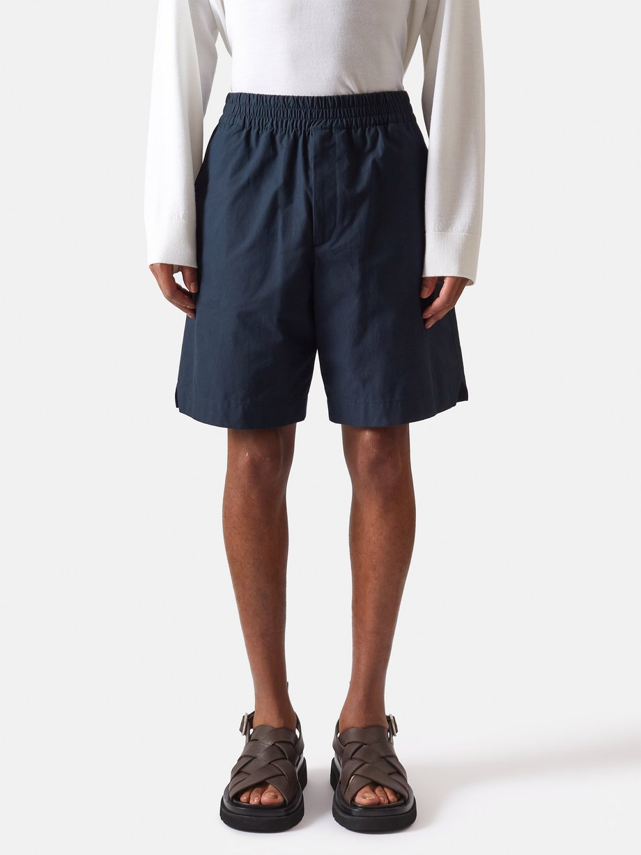 Navy Elasticated-waist shorts | Bottega Veneta | MATCHESFASHION US