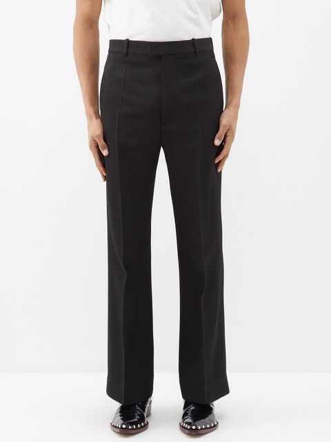 Harry Brown slim crop suit trousers in burgundy | ASOS