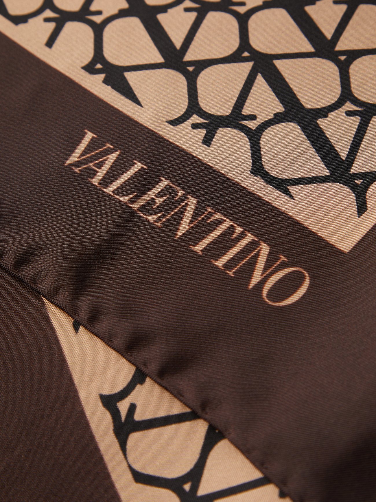 Valentino VLogo Monogram Silk Twill Scarf