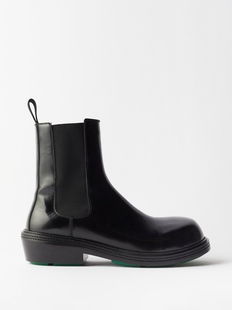 Black Leather ankle boots | Bottega Veneta | MATCHES UK