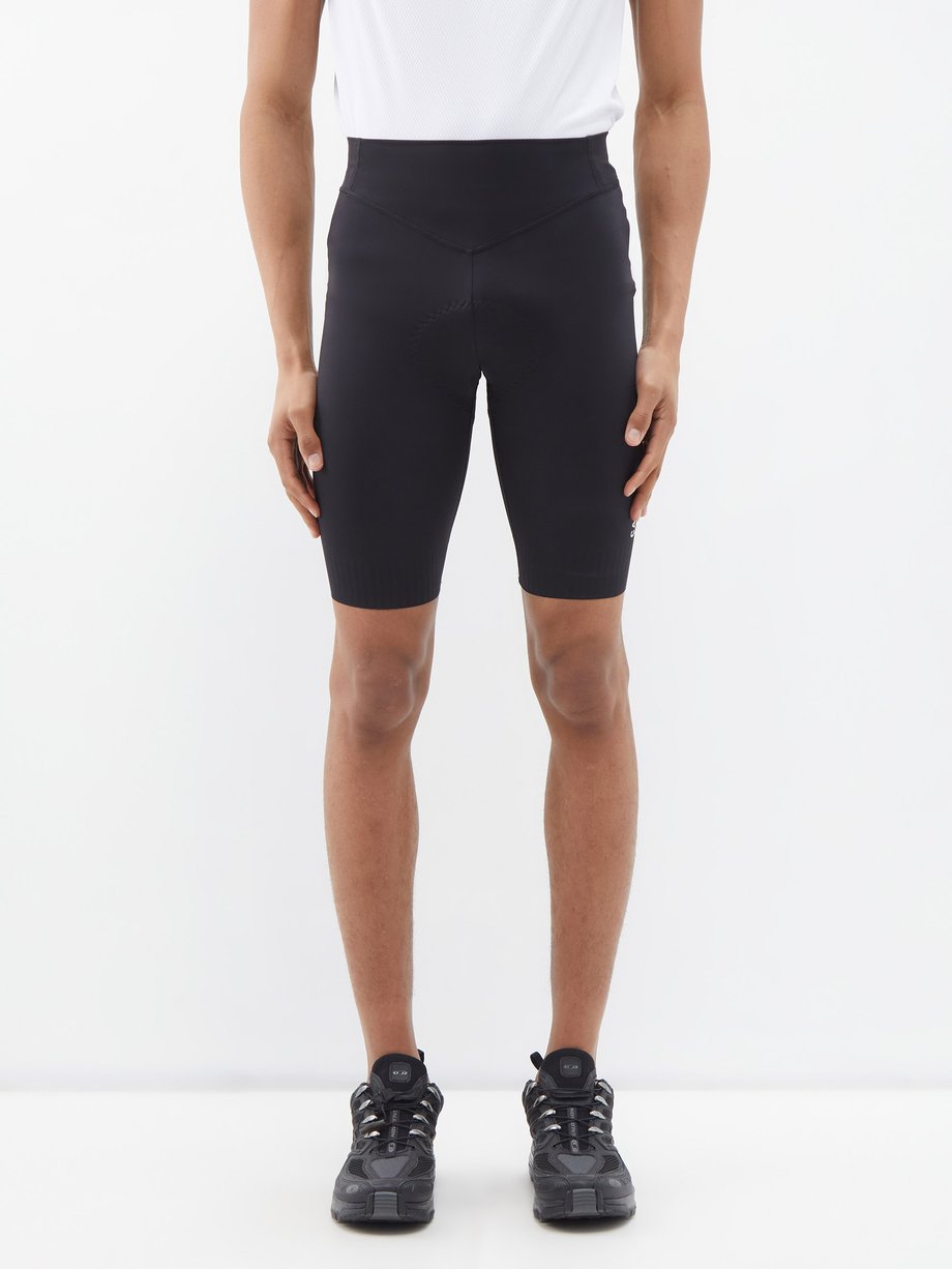Black Albane recycled-blend cycling shorts | Café Du Cycliste | MATCHES UK