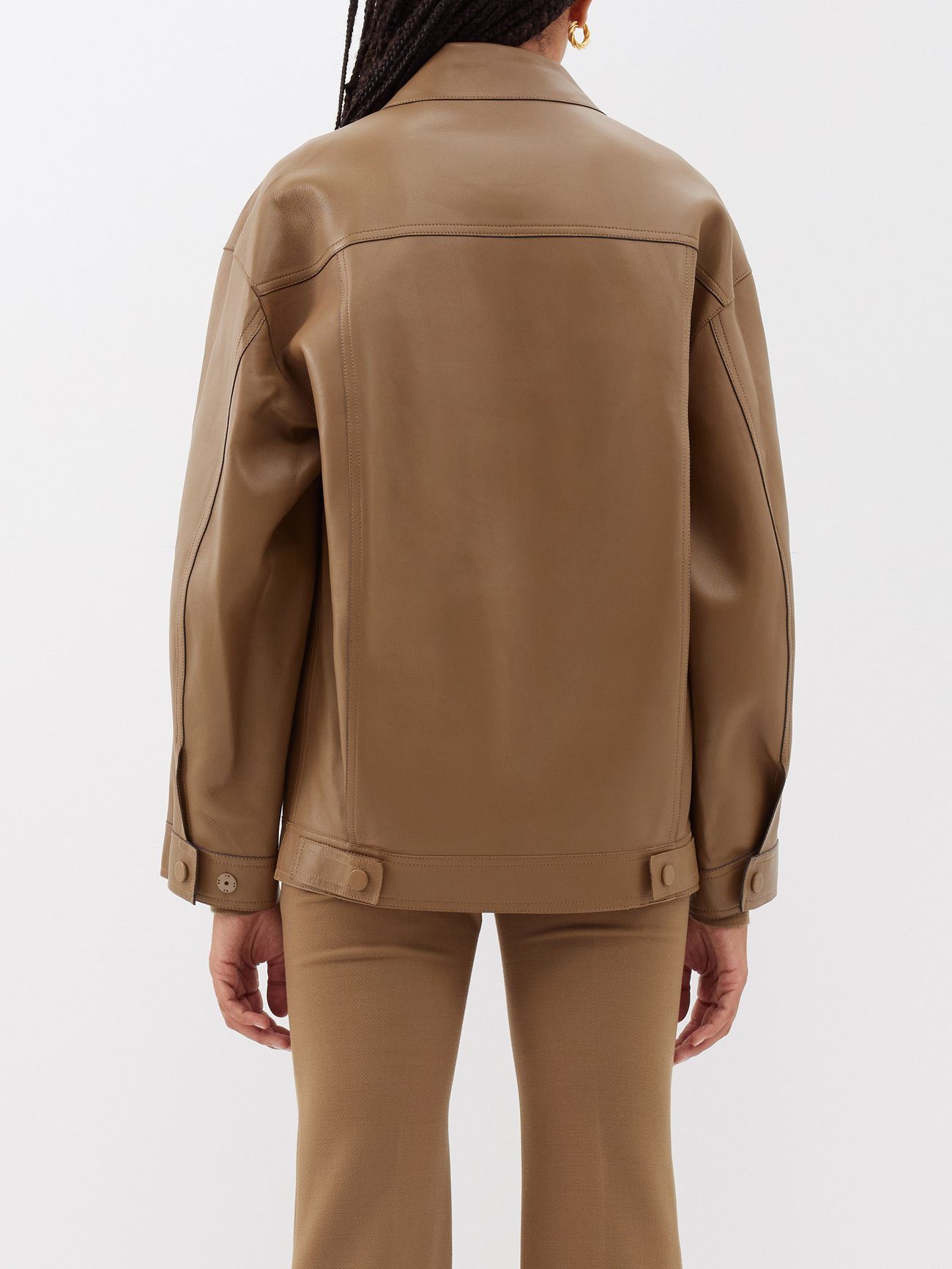 Brown Lyndhurst leather jacket | Joseph | MATCHESFASHION US
