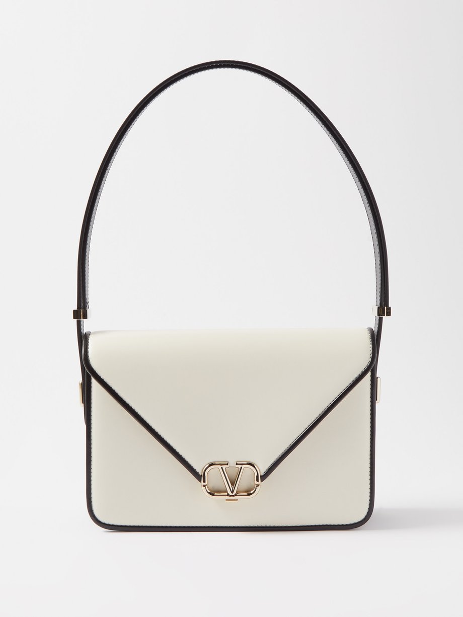 Letter V Logo leather shoulder bag video