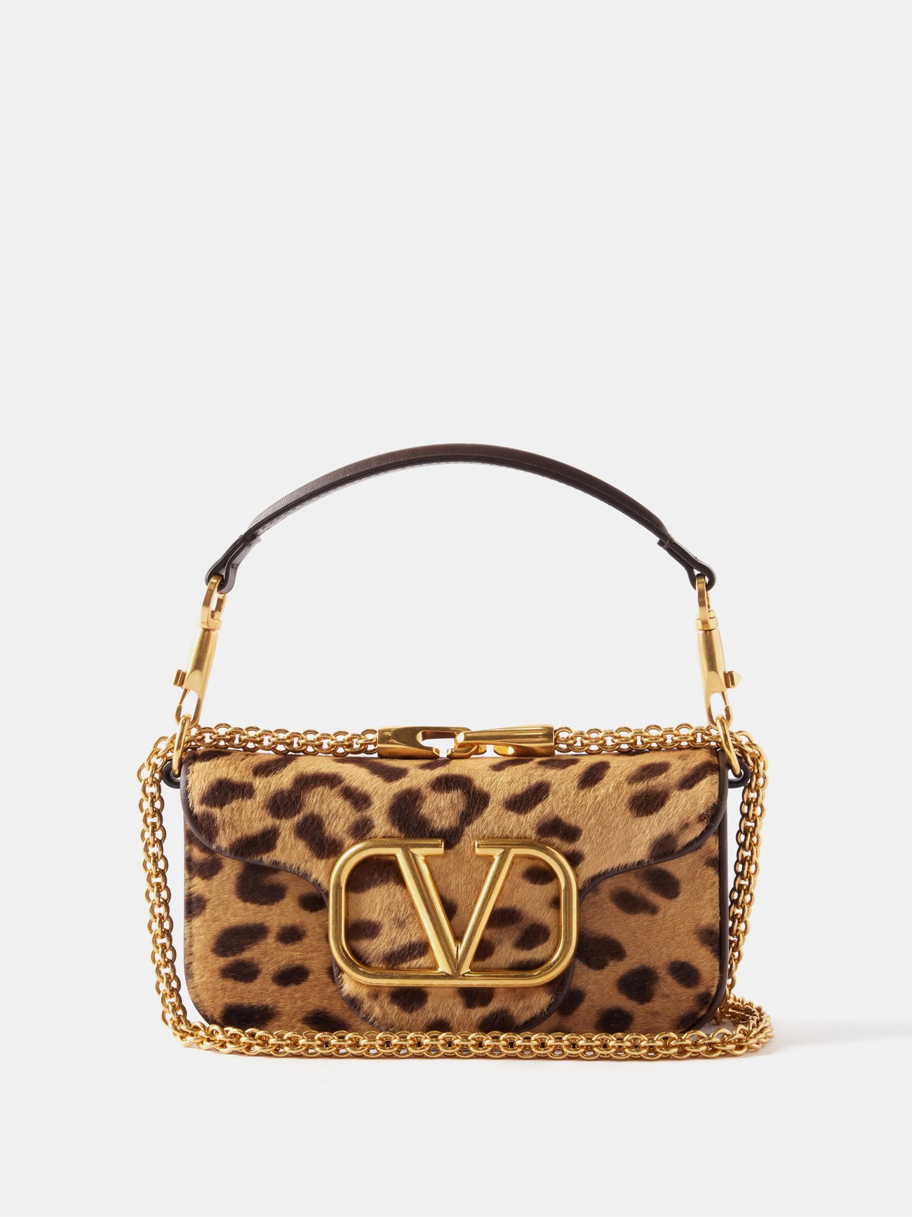 Bottega Veneta Leopard Pony Hair Mini Cross Body Handbag