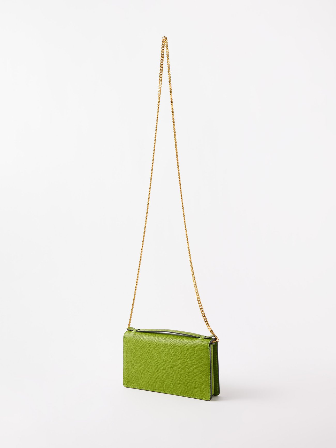 Green V-Logo leather cross-body wallet bag, Valentino Garavani