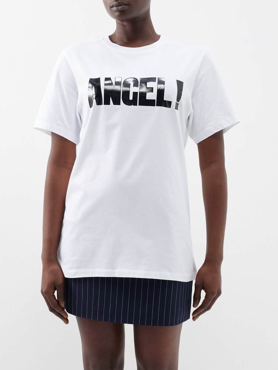 White Angel-print organic cotton T-shirt | Bella Freud | MATCHESFASHION UK