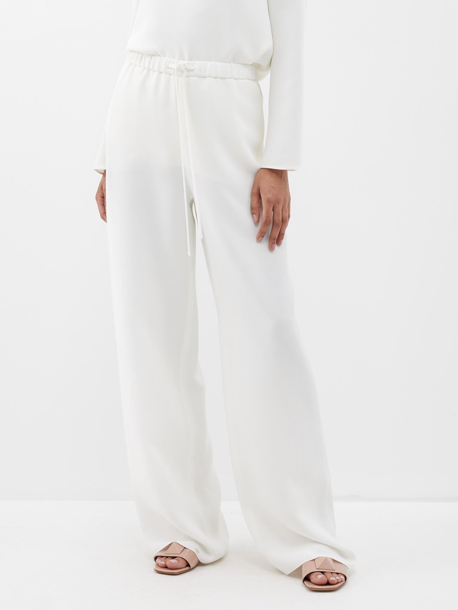 Wide-leg cotton drawstring trousers natural femme | ASPESI
