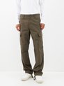 Green Rinsed Columbia cotton-ripstop cargo trousers