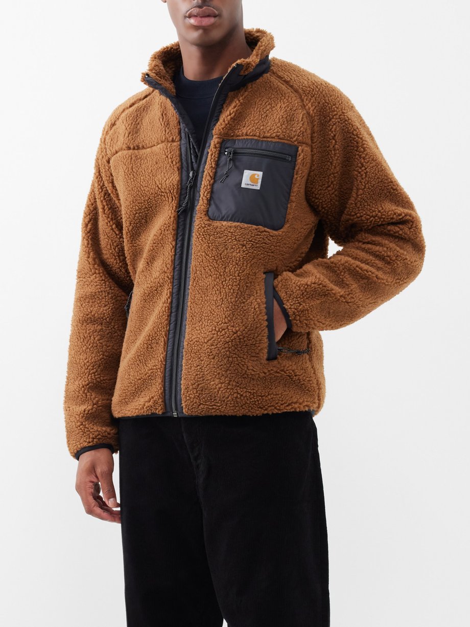 Brown Prentis zipped fleece jacket, Carhartt WIP
