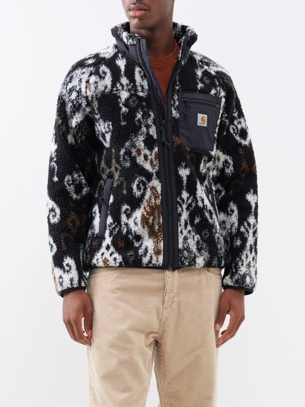 Carhartt WIP Prentis geometric-jacquard zipped fleece jacket