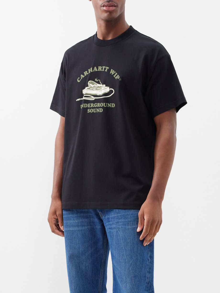Black Underground Sound-print organic-cotton T-shirt | Carhartt WIP ...