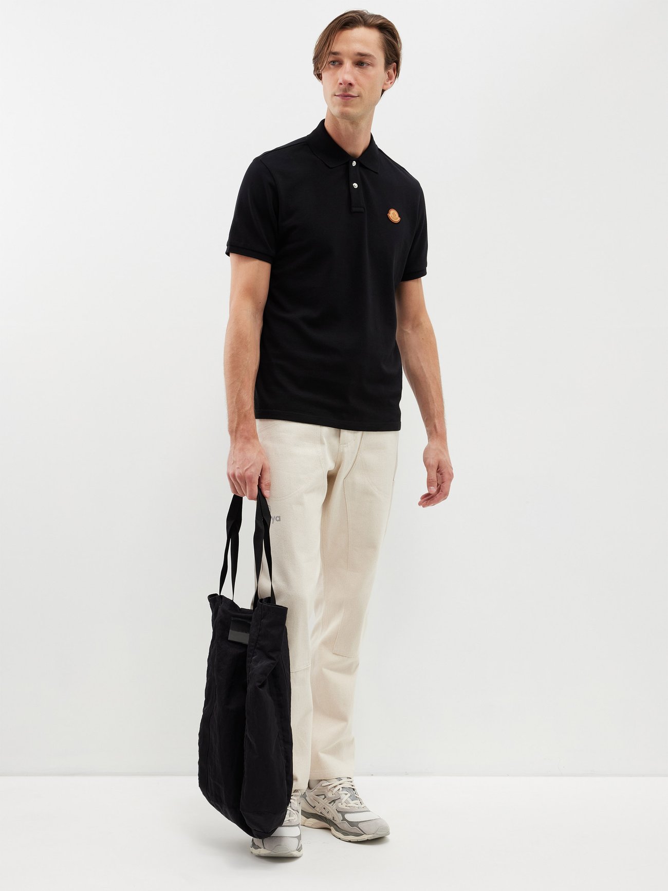 moncler cotton logo patch polo shirt, Hotelomega Sneakers Sale Online