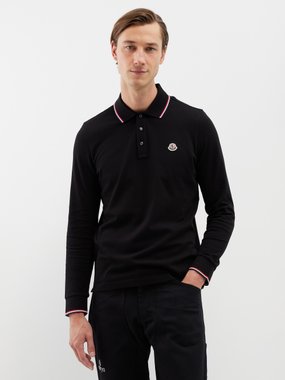 Mens Polos & T-Shirts  Moncler Logo Long Sleeve T-Shirt Dark