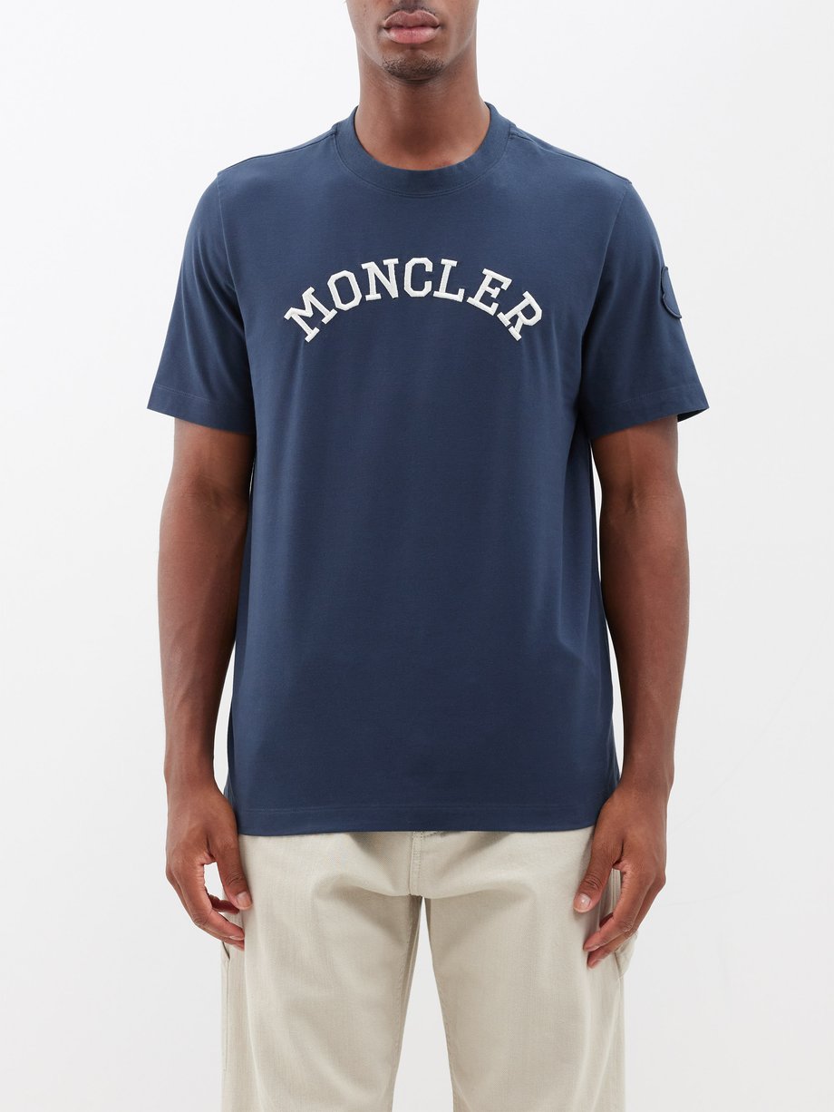 Moncler Logo-embroidered jersey T-shirt