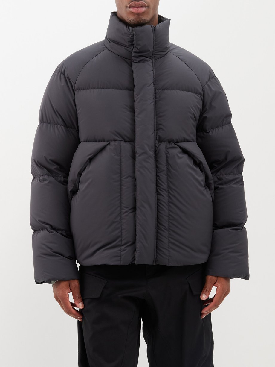 Moncler Black Adhil quilted down coat | 매치스패션, 모던 럭셔리 온라인 쇼핑