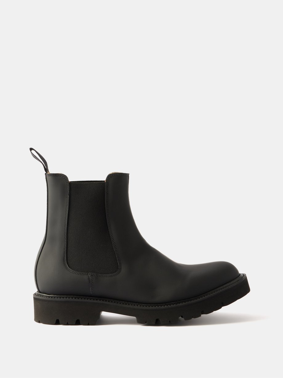 Black Milo leather Chelsea boots | Grenson | MATCHES UK