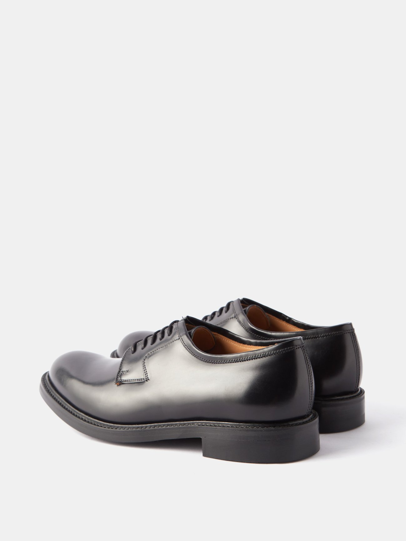 Camden, Mens Derby Shoes in Black Leather