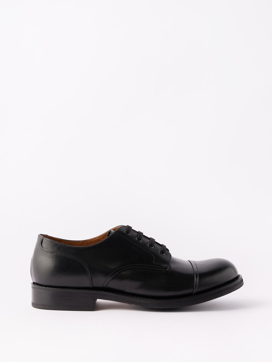 Black Keith leather Derby shoes | Grenson | MATCHES UK