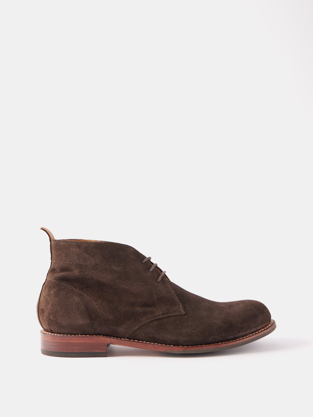 Brown Chester suede chukka boots | Grenson | MATCHES UK