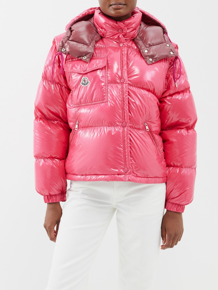 Pink Karakorum detachable-sleeve down jacket | Moncler | MATCHESFASHION UK