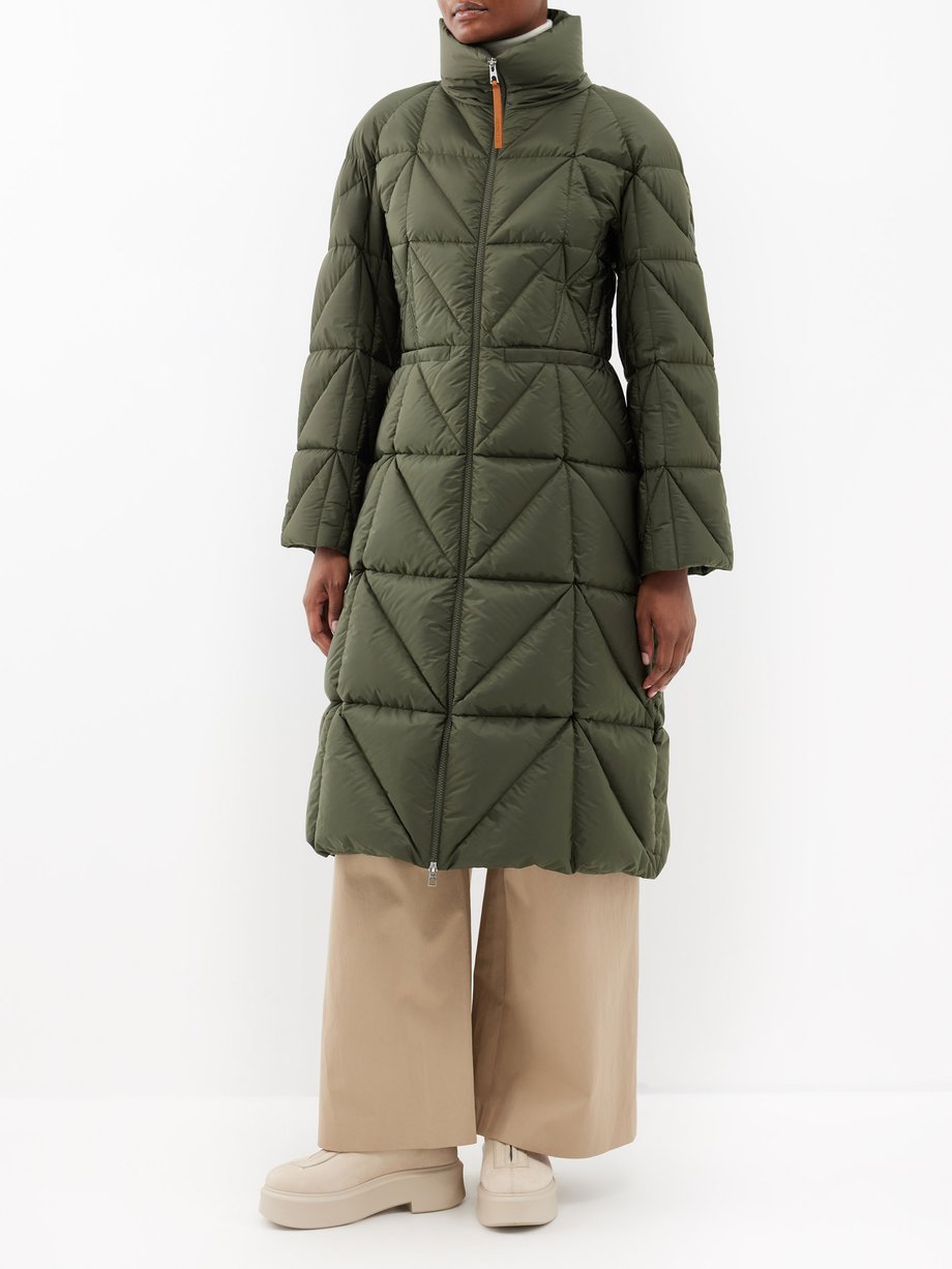 Green Cerise quilted taffeta down coat | Moncler | MATCHES UK