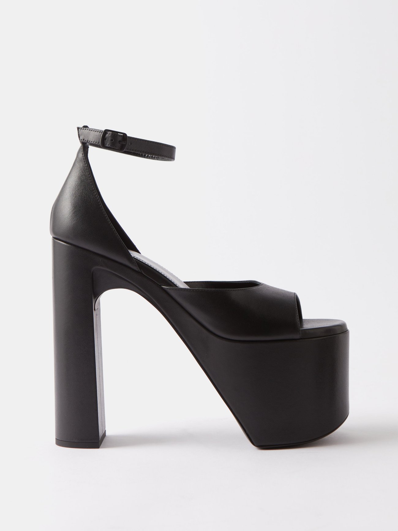 Black Camden 160 leather platform sandals | Balenciaga | MATCHES UK