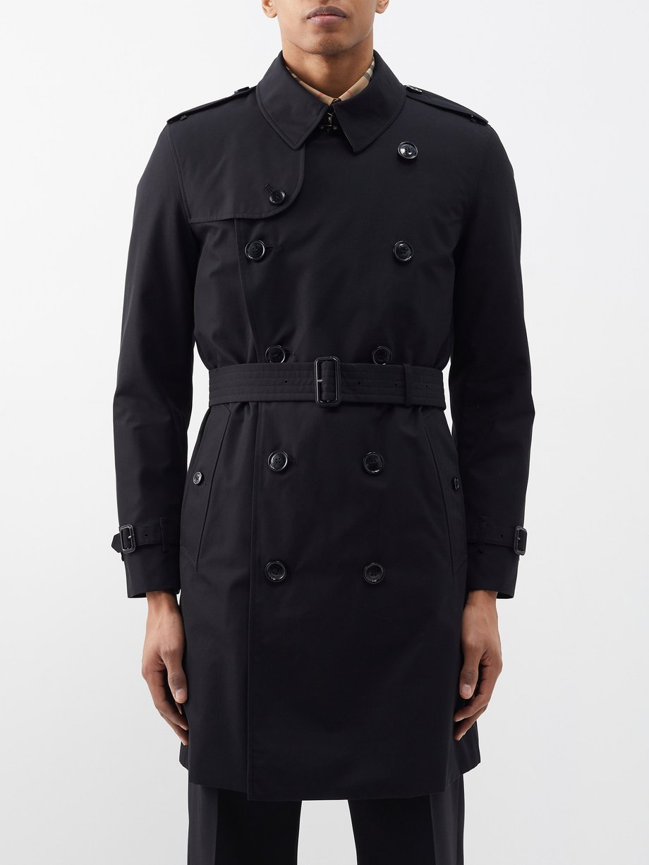 Black Kensington double-breasted cotton trench | Burberry AU