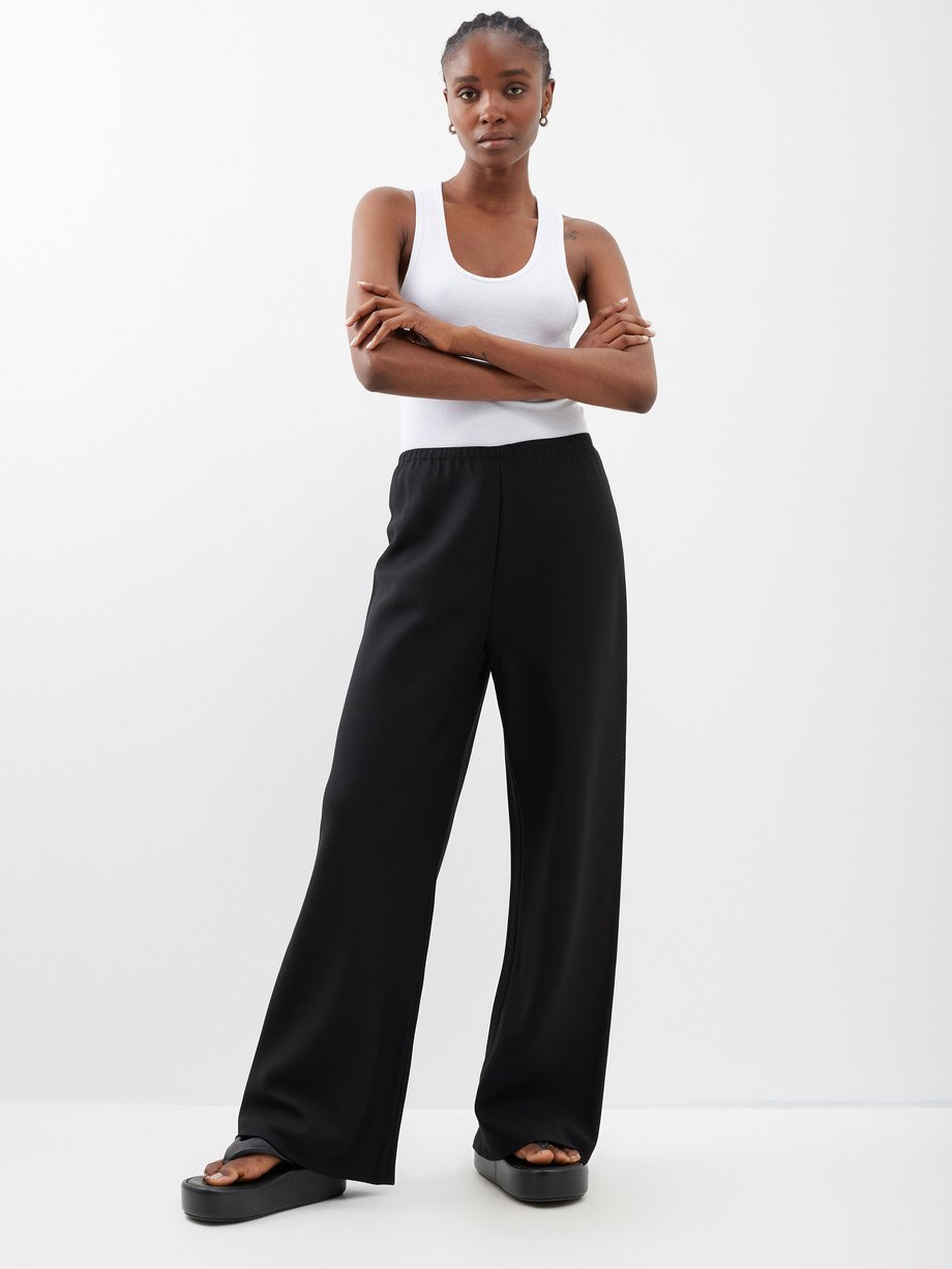 Black Bias-cut wide-leg trousers | WARDROBE.NYC | MATCHESFASHION US