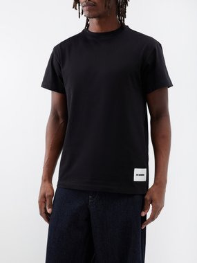 Jil Sander Pack of three logo-patch cotton-jersey T-shirts