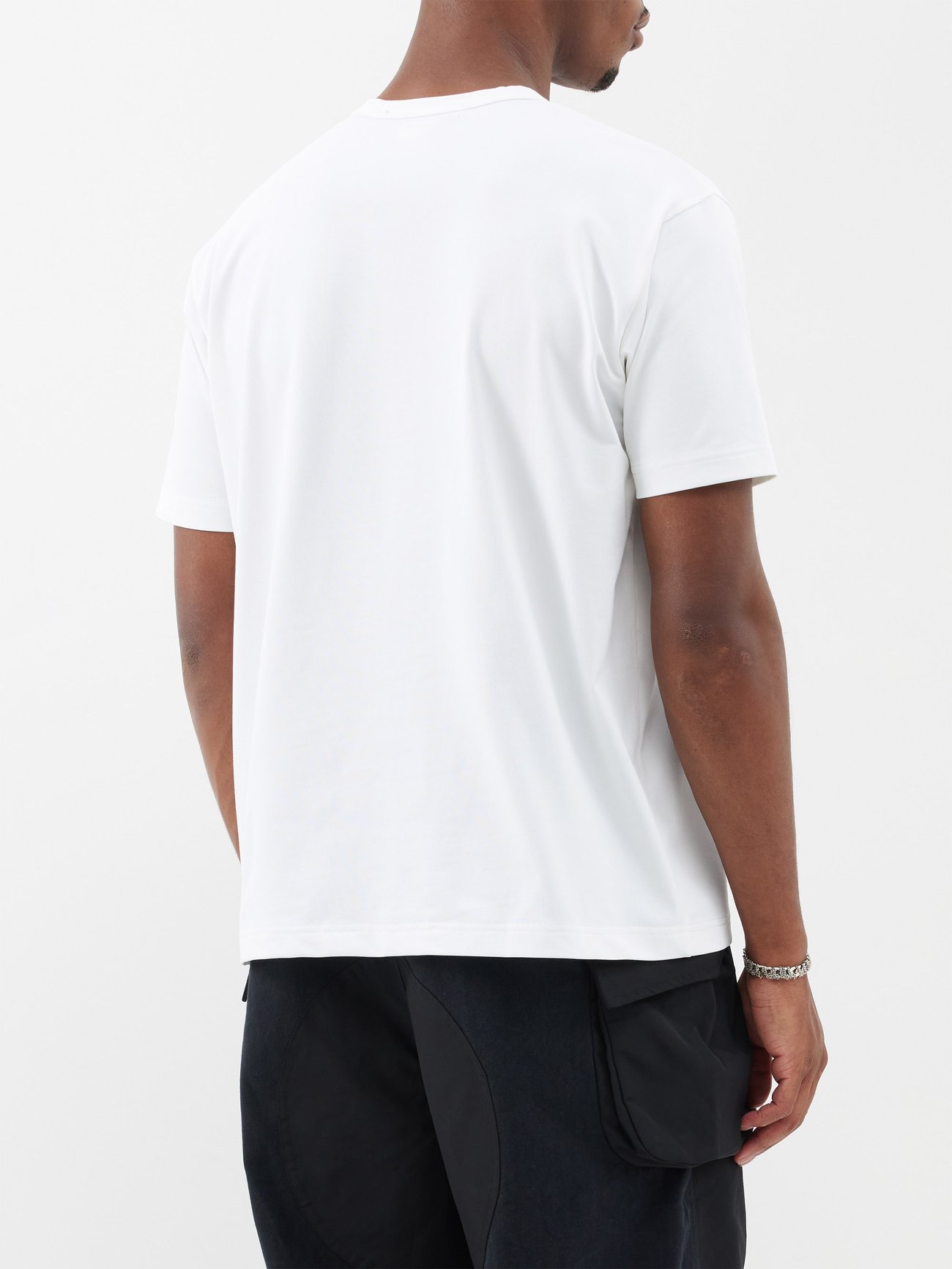 Black Graphic-print cotton-blend jersey T-shirt | Junya Watanabe