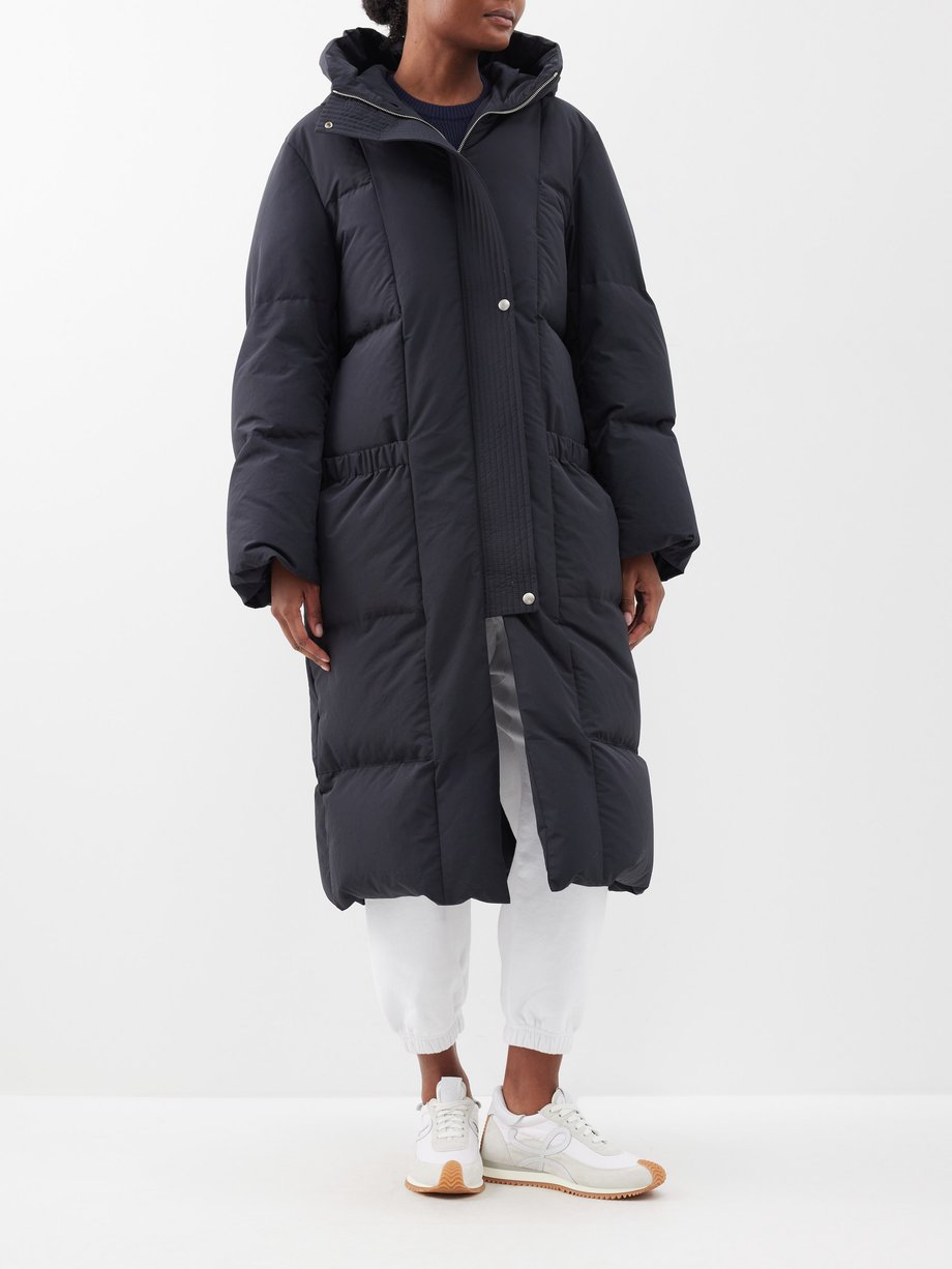 Black Hooded quilted down coat | Jil Sander | MATCHESFASHION US