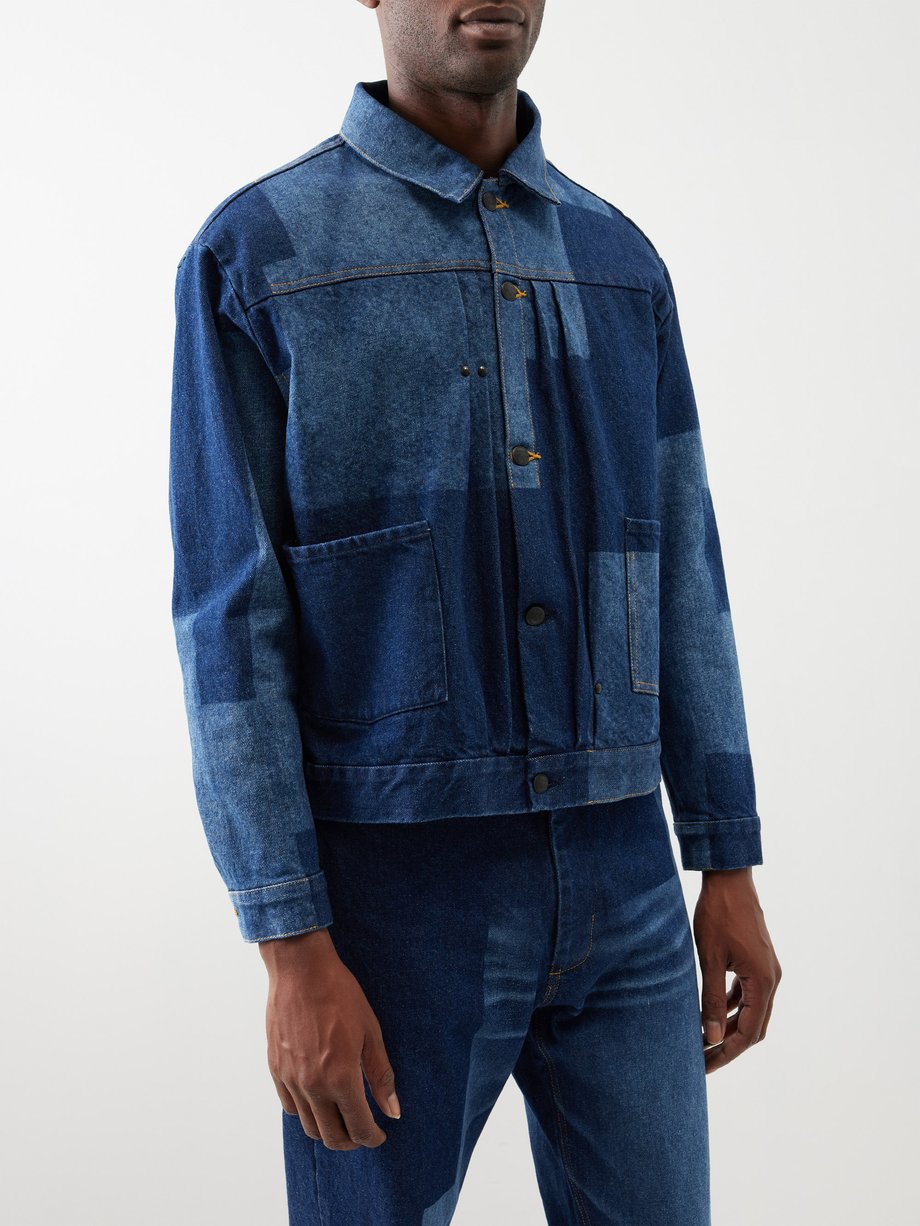 Blue 14oz patchwork denim jacket | Needles | MATCHESFASHION AU