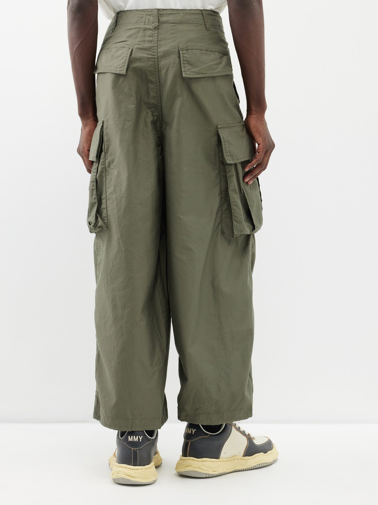 Green H.D. cotton cargo trousers | Needles | MATCHESFASHION US