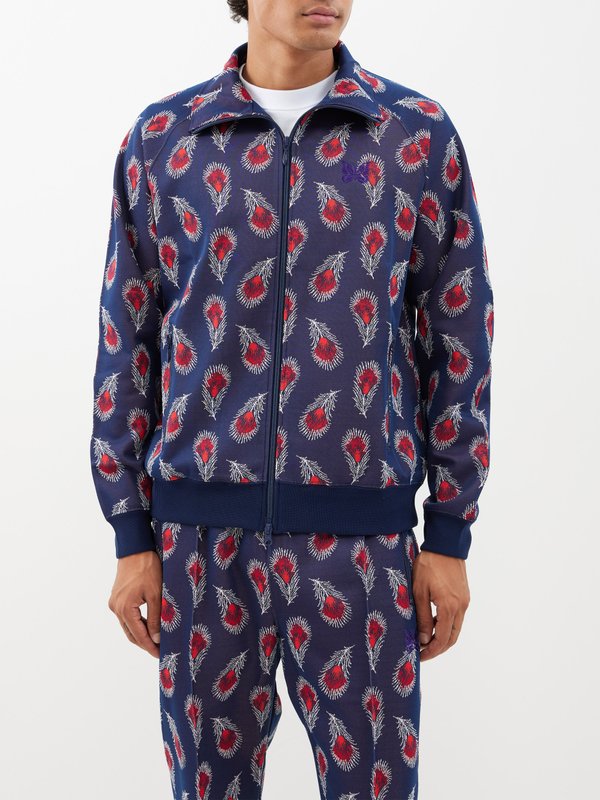 Men's Poplin Pajama jacquard creating a geometric pattern in