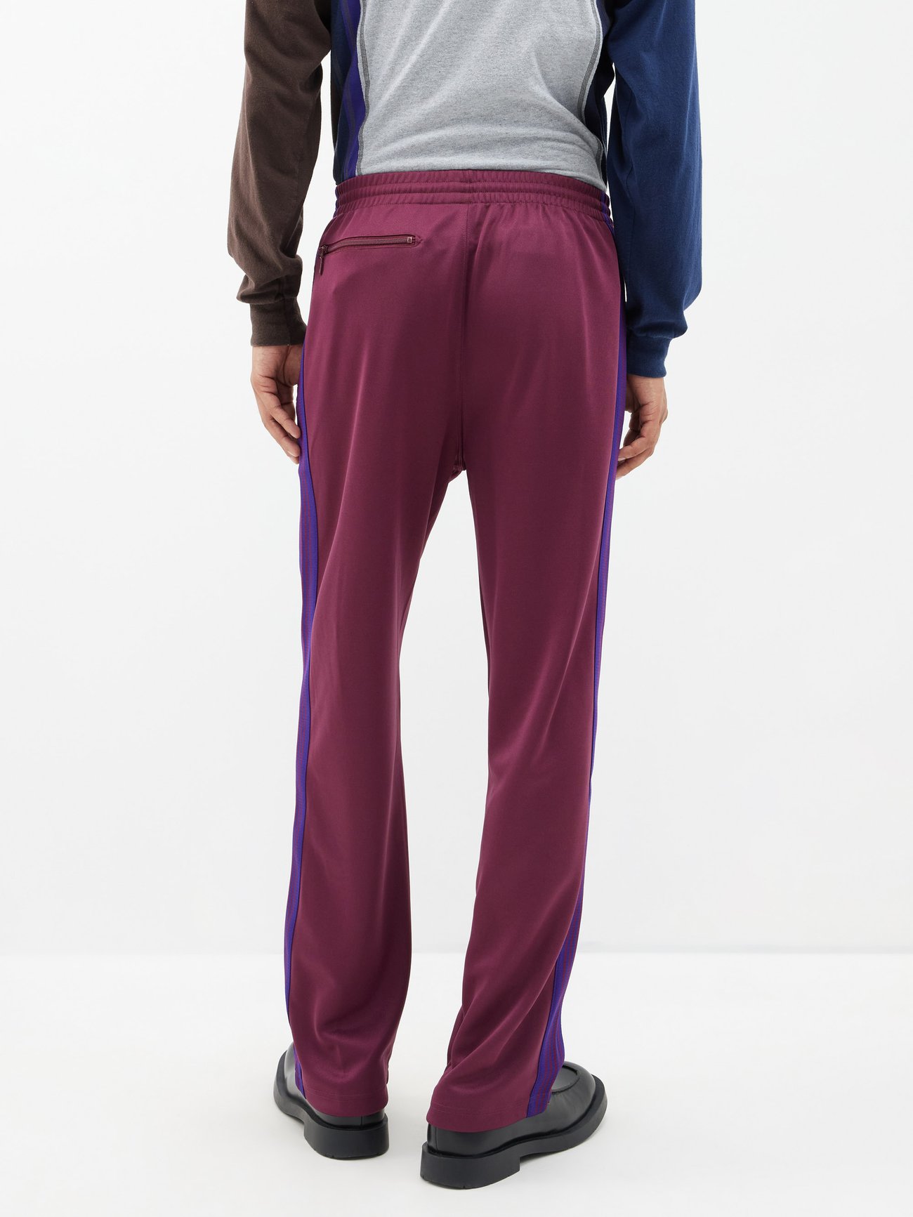 Burgundy Technical-jersey track pants | Needles | MATCHESFASHION US