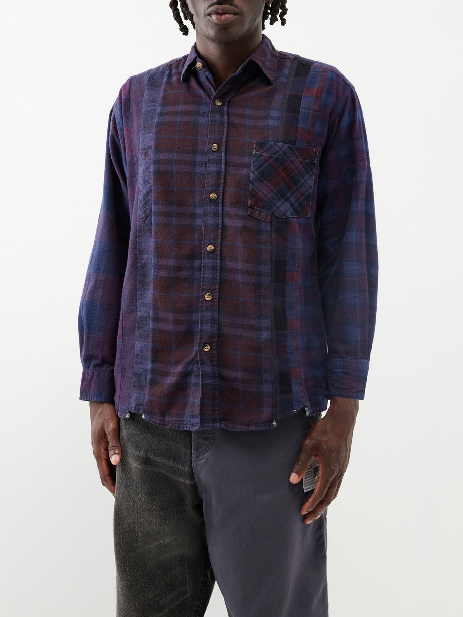 Patchwork checked flannel shirt video