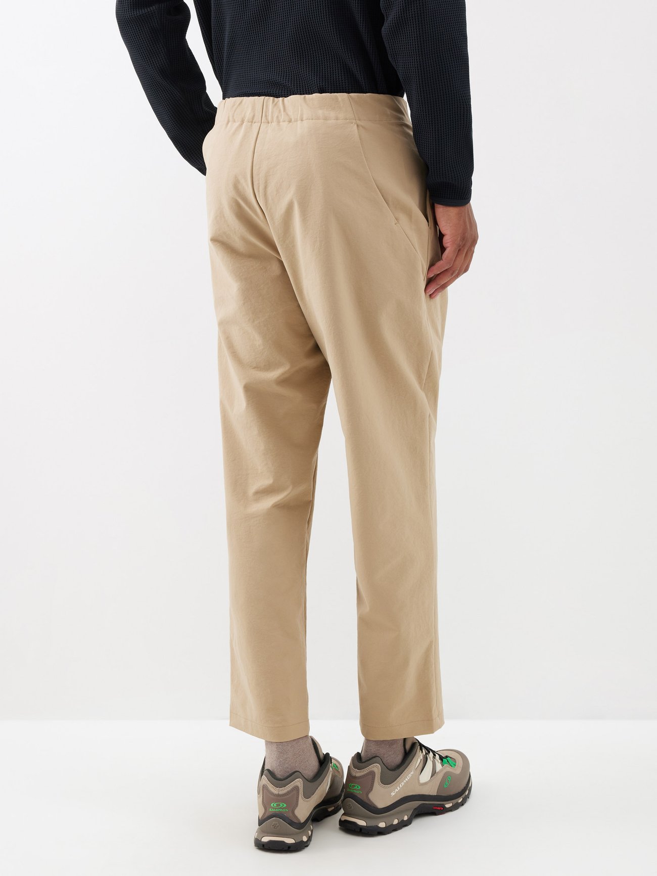 One Tuck pleated shell trousers